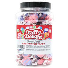 Taffy Delight Tropical Punch Salt Water Taffy 16oz Jar 